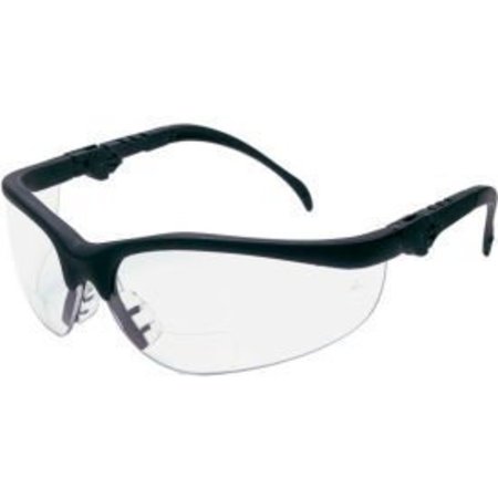 Mcr Safety MCR Safety K3H20 Klondike® Plus Magnifier Safety Glasses, 2.0 Magnifier, Clear Lens K3H20